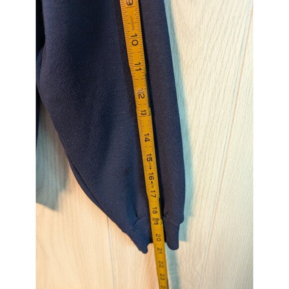 Morning Sun Flowers Snow Christmas Lamp Bow Blue Crewneck Sweatshirt Size Small - Picture 7 of 8